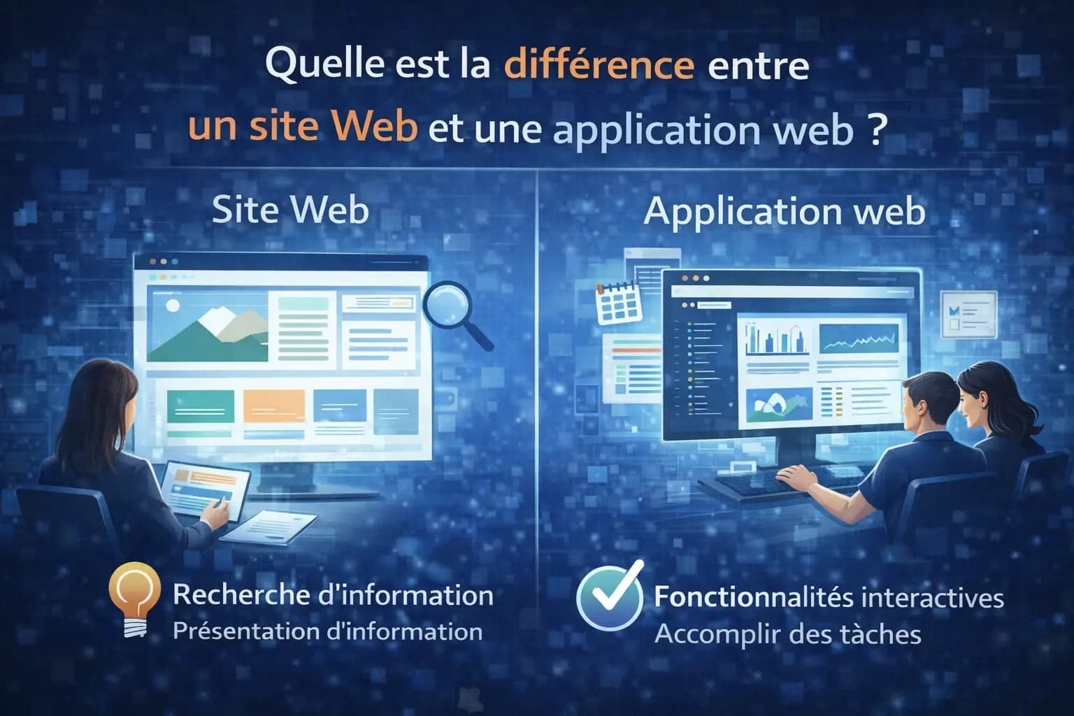 Quelle est la différence entre un site Web et une application web ?
