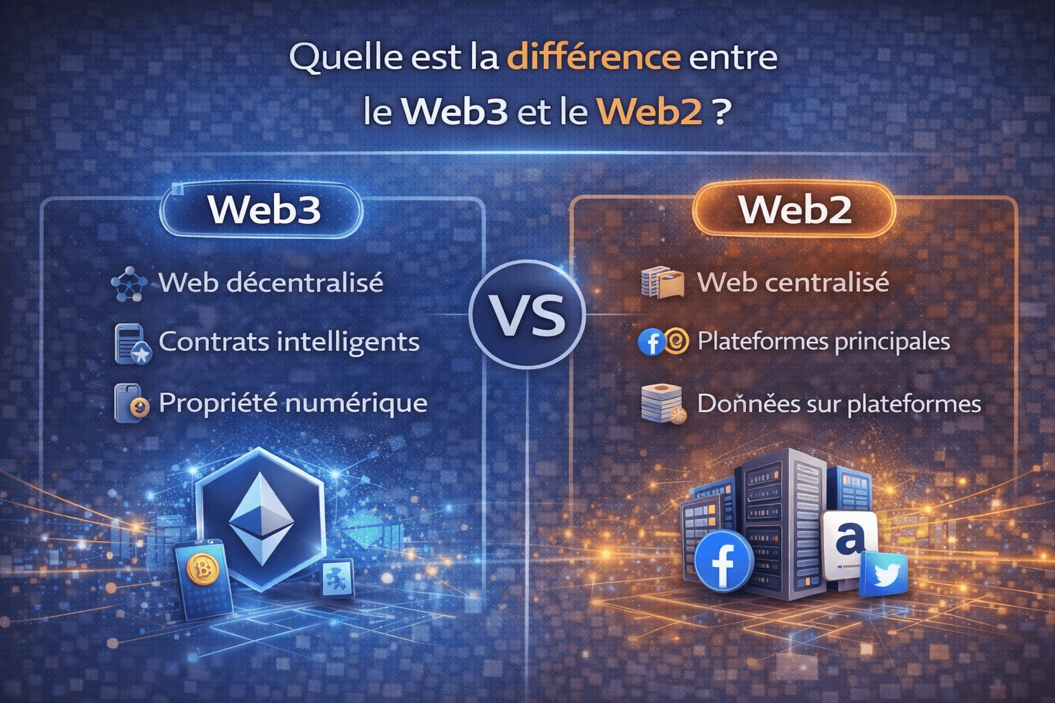 Quelle est la différence entre le Web3 et le web2 ?
